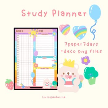 CUTIEPIEBMINE | GOODNOTE PLANNER (study planner for reading)