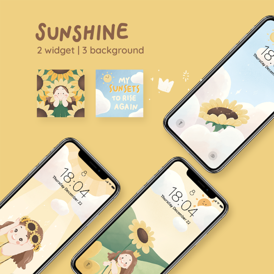 wallpaper วอลเปเปอร์ ไอคอนโทรศัพท์ icon iphone - LONGHON icon (sunshine)