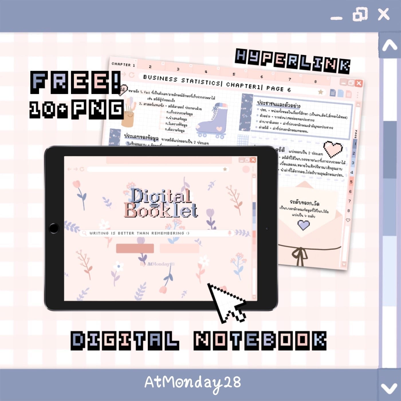 GOODNOTES DIGITAL NOTEBOOK (Happy 3 colors)