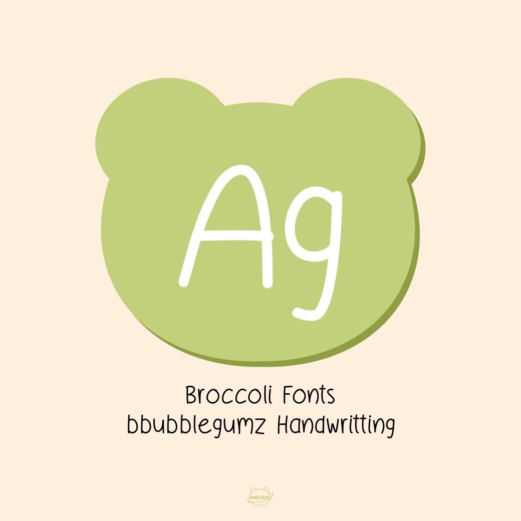 BBUBBLEGUMZ | FONT (Broccoli) | Fahfahsworld