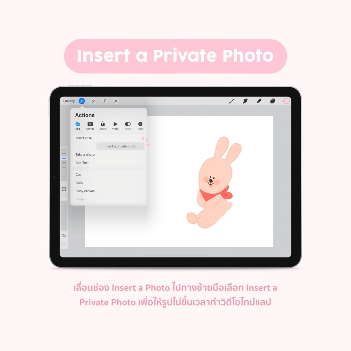 Procreate Insert a Private Photo แอพวาดรูปที่ศิลปินเลือกใช้ by FAHFAHSWORLD