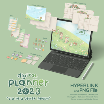 digital planner goodnotes แพลนเนอร์ hyperlink - LONGHON digital planner 2023 (I’ll be a better person)