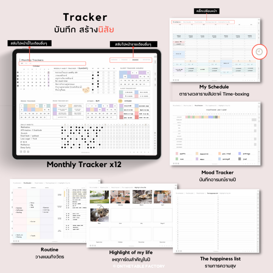 mood tracker digital planner goodnotes แพลนเนอร์ hyperlink - ONTHETABLE.FAC goodnotes digital planner 2023 (life planner)