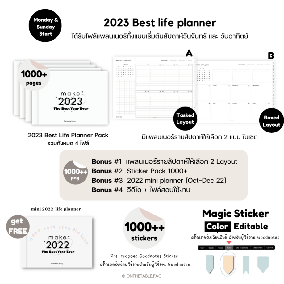 กระดาษโน๊ต memopad digital stickers สติ๊กเกอร์ goodnote png digital planner goodnotes แพลนเนอร์ hyperlink - ONTHETABLE.FAC goodnotes digital planner 2023 (life planner)