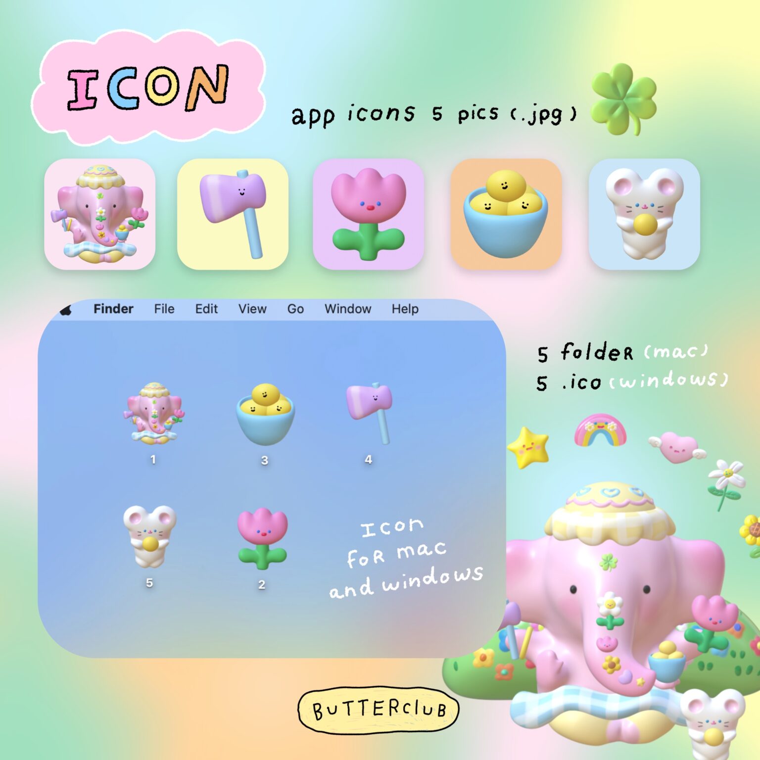 ไอคอนโทรศัพท์ icon iphone - BUTTERCLUB icon (cute ganesha)