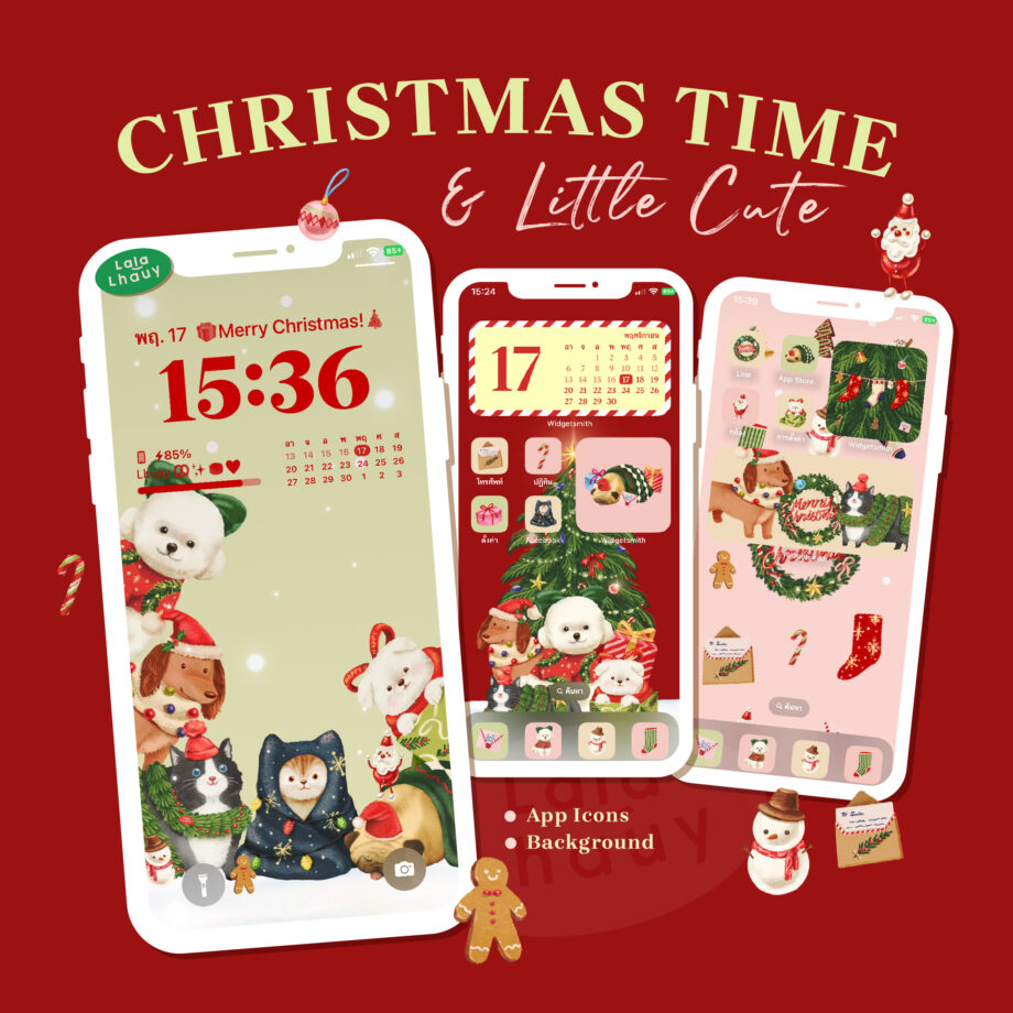 ไอคอนโทรศัพท์ icon iphone - LALALHAUY icon (christmas time & little cute collection)