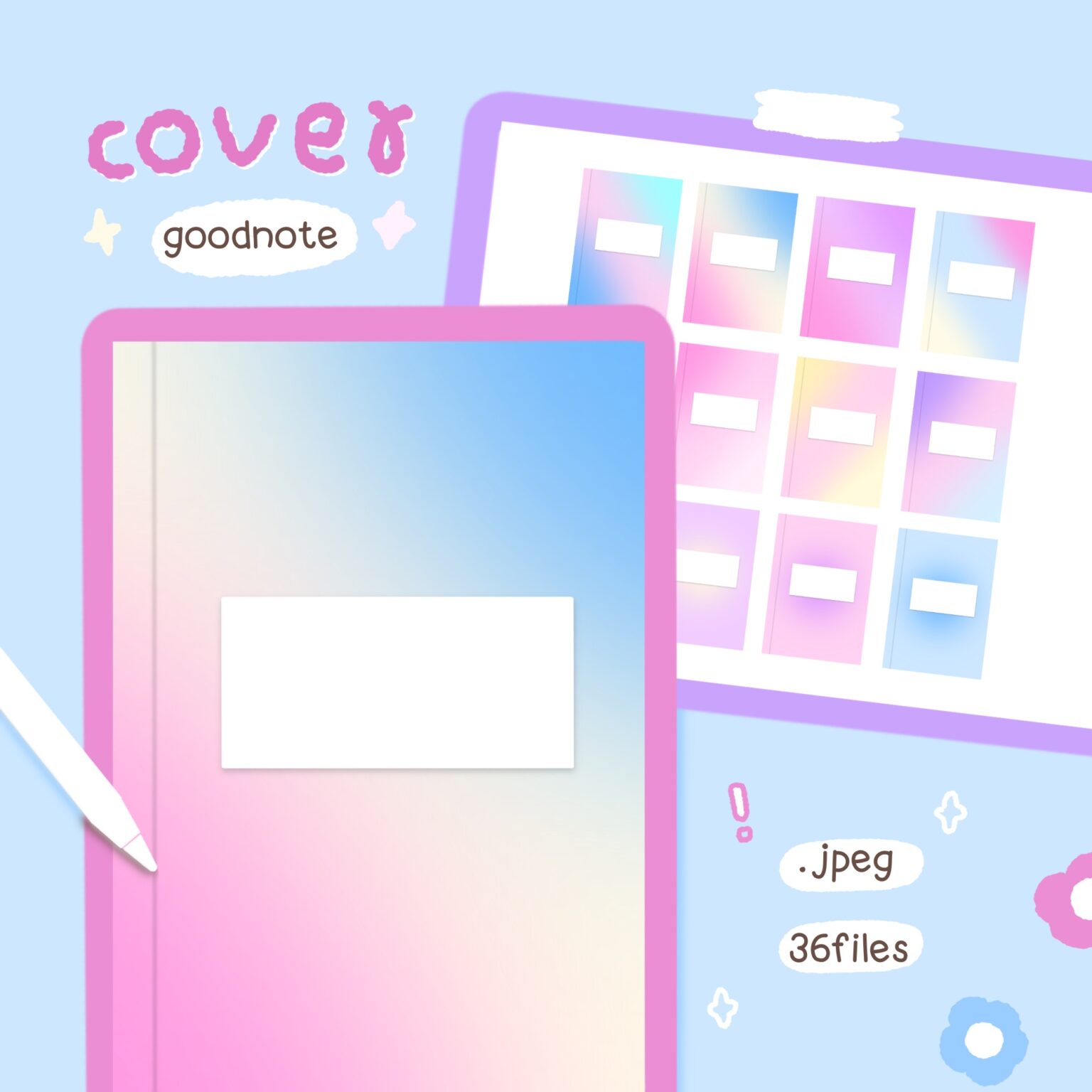 สมุดโน๊ต กระดาษโน๊ต png memopad memo pad digital notebook - MINEBXRRY goodnotes digital pack (cover ver.2)