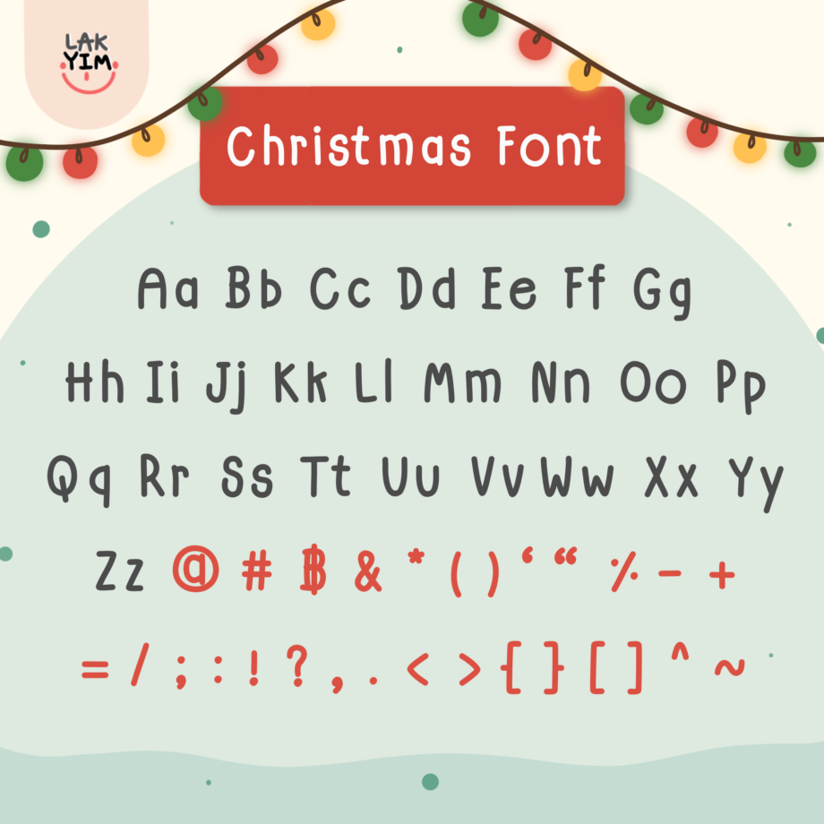 ฟอนต์อังกฤษ English font - font (christmas font)