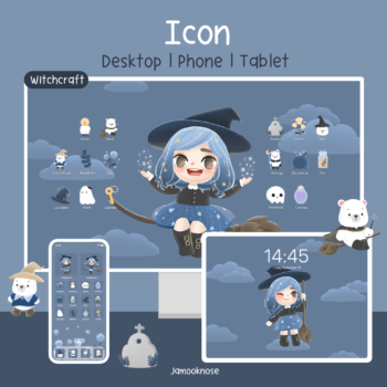 ไอคอน icon wallpaper วอลเปเปอร์ แต่งหน้า Desktop Windows หรือ Mac - JAMOOKNOSE icon (witchcraft)
