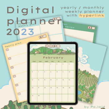 แพลนเนอร์ planner hyperlink - PO.LOID digital planner 2023