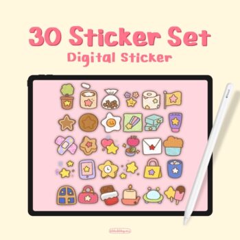 digital stickers สติ๊กเกอร์ goodnote png - BBUBBLEGUMZ digital sticker (30 Sticker Set)
