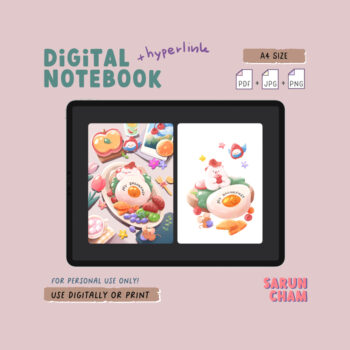 กระดาษโน๊ต paper memo pad png - SARUN CHAM digital notebook (my breakfast)