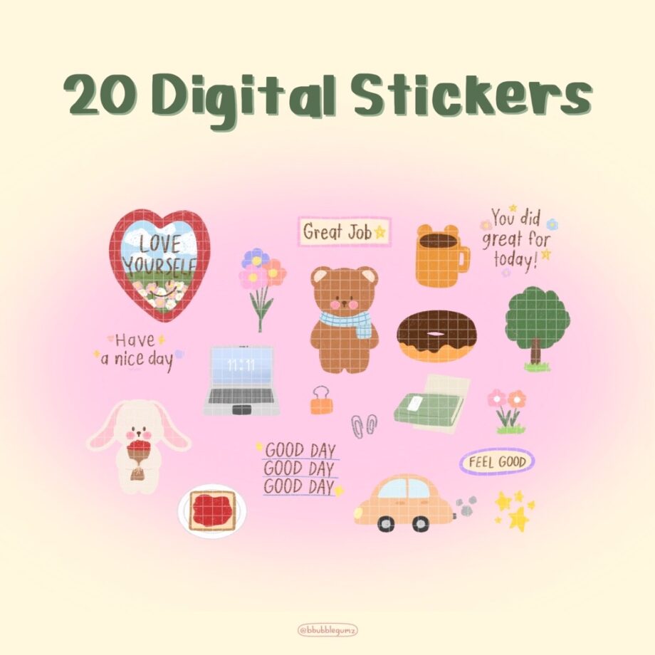 digital stickers สติ๊กเกอร์ png สติ๊กเกอร์ goodnote - BBUBBLEGUMZ digital sticker (goodgood set)