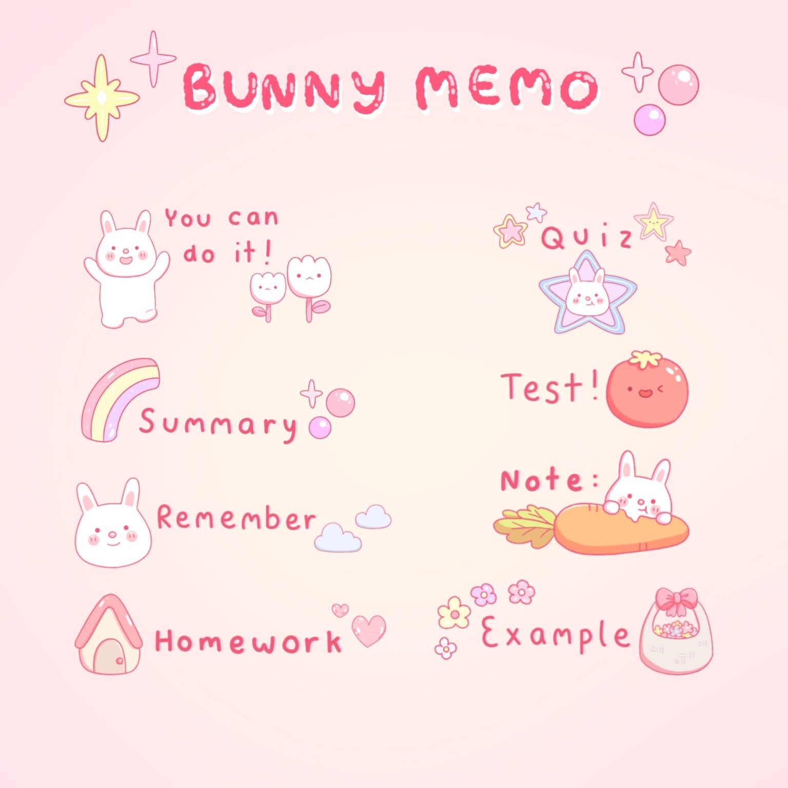 สติ๊กเกอร์ png sticker goodnote - SKYBLUE.MTN Digital pack (Bunny)