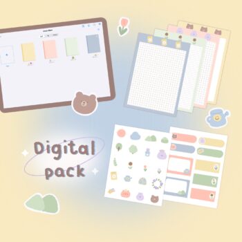 สมุดโน๊ต กระดาษโน๊ต png memopad memo pad digital notebook - MINEBXRRY digital pack (good vibes)