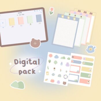 สมุดโน๊ต กระดาษโน๊ต png memopad memo pad digital notebook - MINEBXRRY digital pack (good vibes)