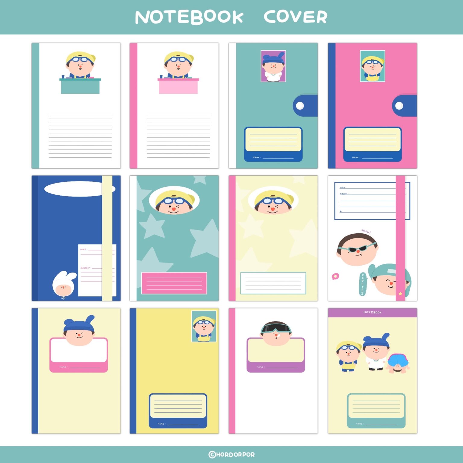 กระดาษโน๊ต paper memo pad png - CHORDORPOR goodnotes digital pack (booboo ver.)