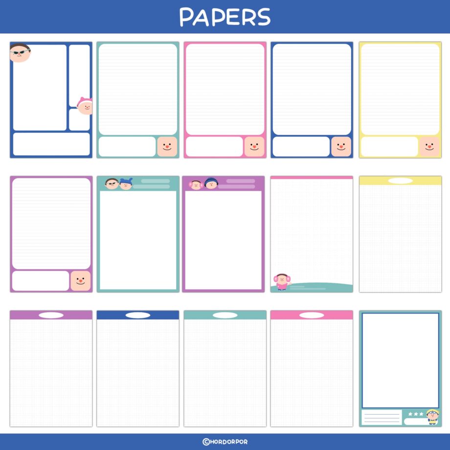 กระดาษโน๊ต paper memo pad png - CHORDORPOR goodnotes digital pack (booboo ver.)