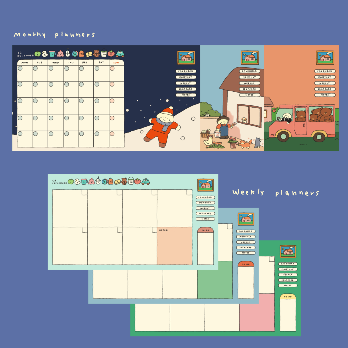 ตารางเดือน monthly planner - CHONNI.ANDCO digital planner (my story)