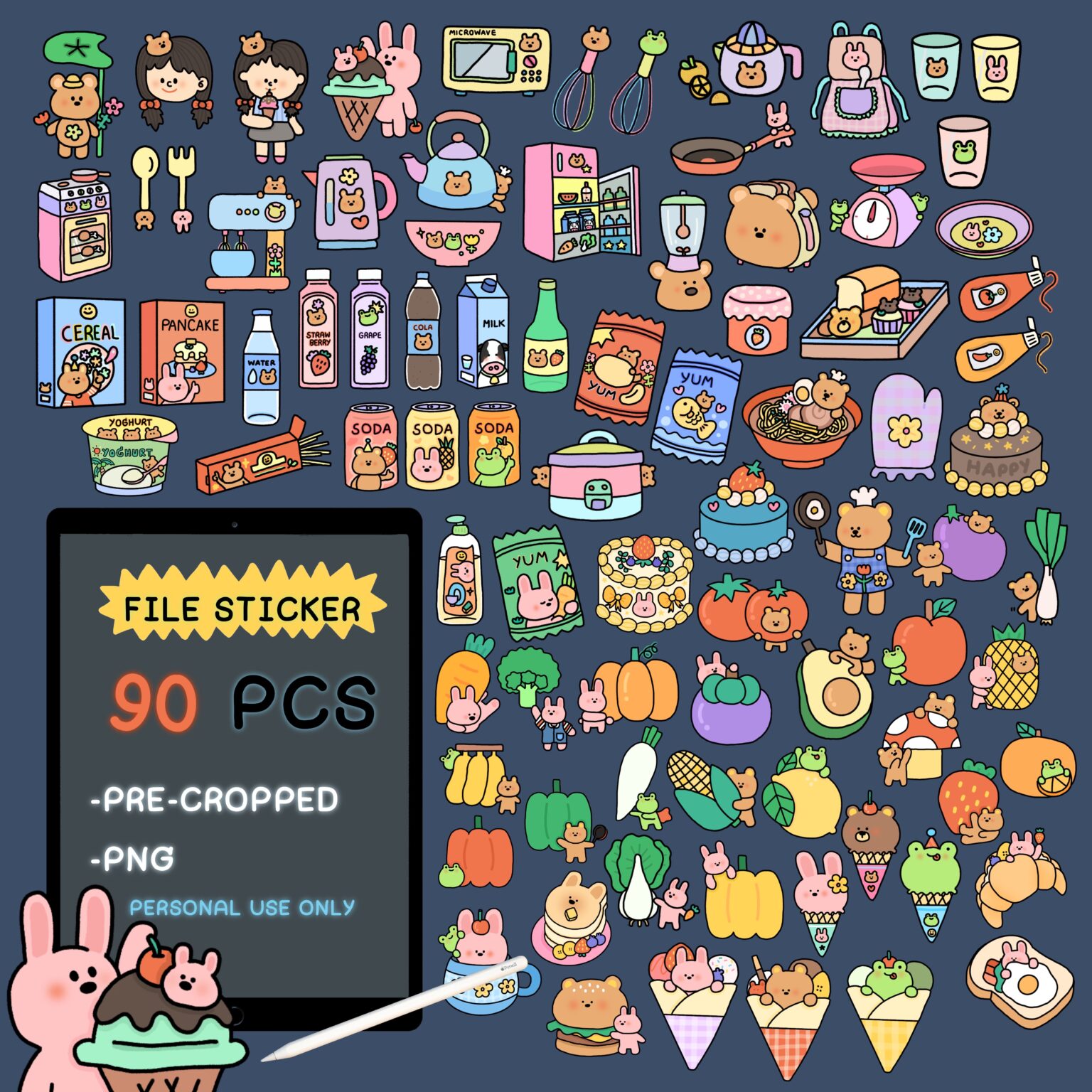 digital stickers สติ๊กเกอร์ png goodnote - DRAWLIPOPI_S Goodnotes Digital sticker (in the kitchen)