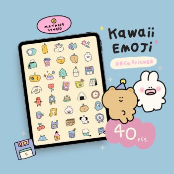 digital stickers สติ๊กเกอร์ png สติ๊กเกอร์ goodnote - MAYKIDS STUDIO digital sticker (gourmet & parfait: kawaii emoji)