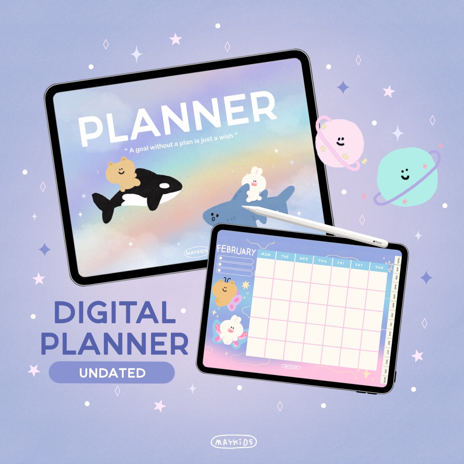 digital planner goodnotes แพลนเนอร์ - MAYKIDS STUDIO goodnotes digital planner (rainbow)