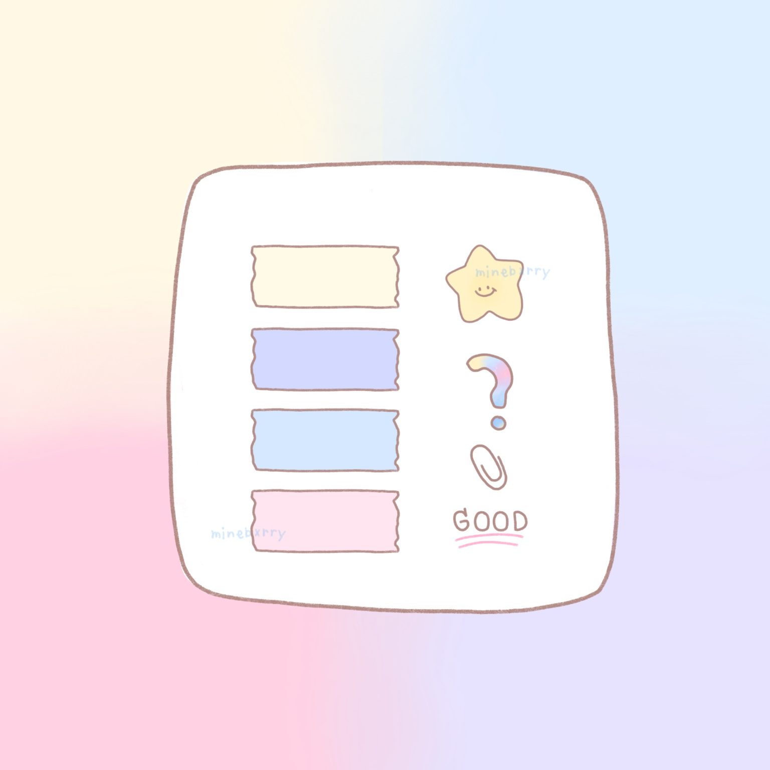 สติ๊กเกอร์ sticker goodnote png - MINEBXRRY digital notebook (vocabulary book)