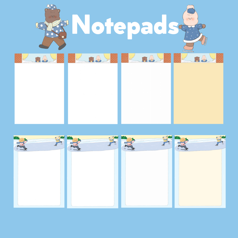 สมุดโน๊ต กระดาษโน๊ต png memopad memo pad digital notebook - MAYFIELD digital pack (winter wonderland)