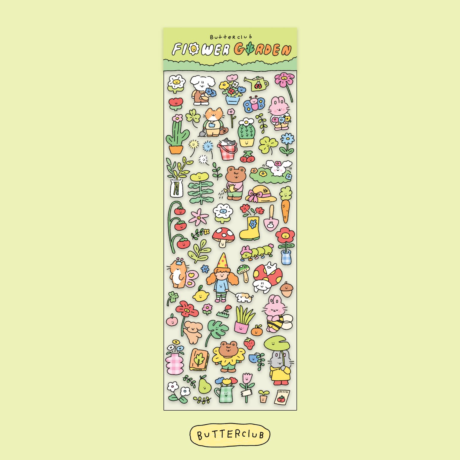 สติ๊กเกอร์ติดตกแต่ง sticker: BUTTERCLUB long sticker flower garden Preview