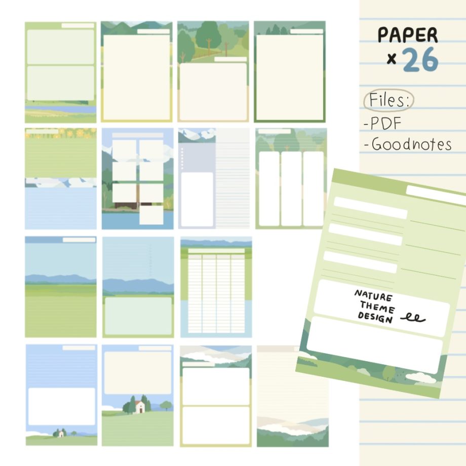 สมุดโน๊ต กระดาษโน๊ต png memopad memo pad digital notebook - CHAGACHER digital notebook (calm ver.1)