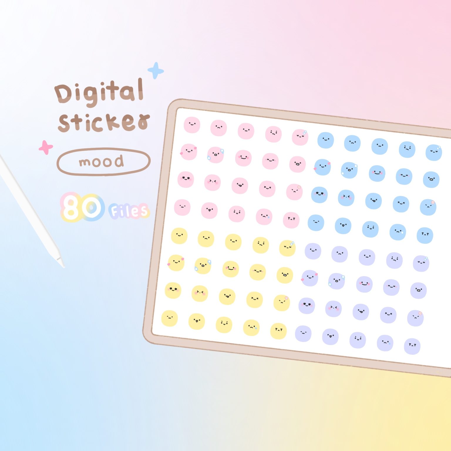 สติ๊กเกอร์ goodnotes png digital sticker: MINEBXRRY mood Cover