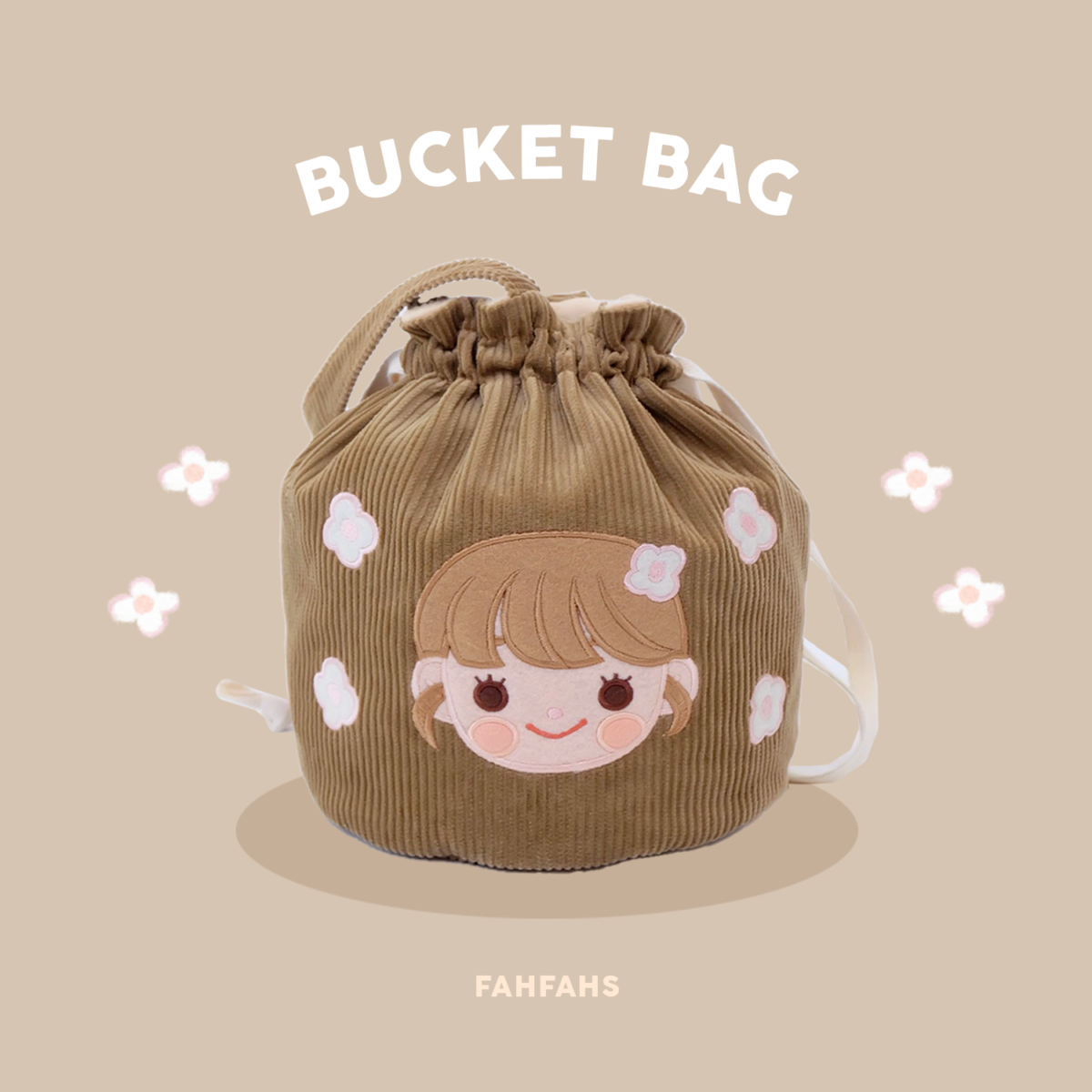 กระเป๋าหูรูด bucket bag: FAHFAHS Ovaltine Cover