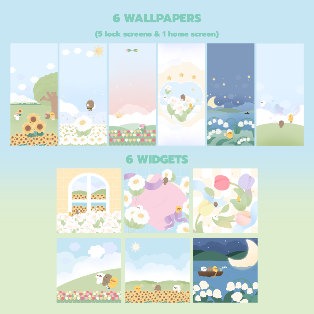 widget icon folder วอลเปเปอร์ไอโฟน wallpaper iphone: FLUFFPUFFY spring time Preview 1