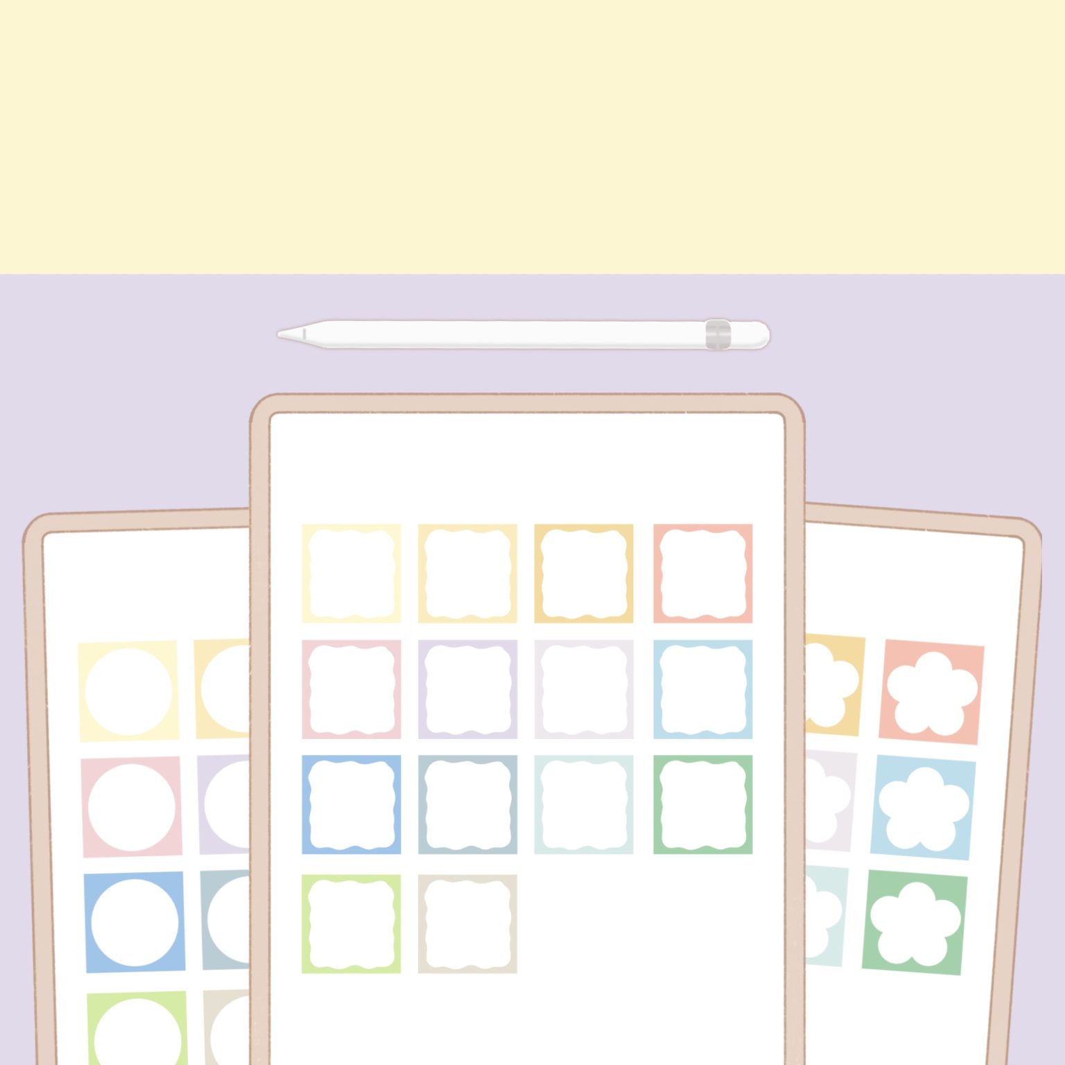 สติ๊กเกอร์ goodnotes png digital sticker: MINEBXRRY Rainbow Preview 3