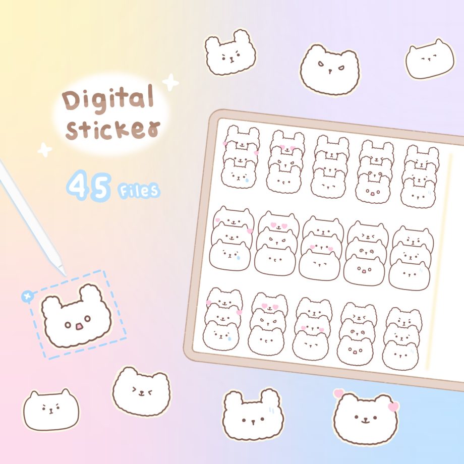 สติ๊กเกอร์ goodnotes png digital sticker: MINEBXRRY good mood Cover