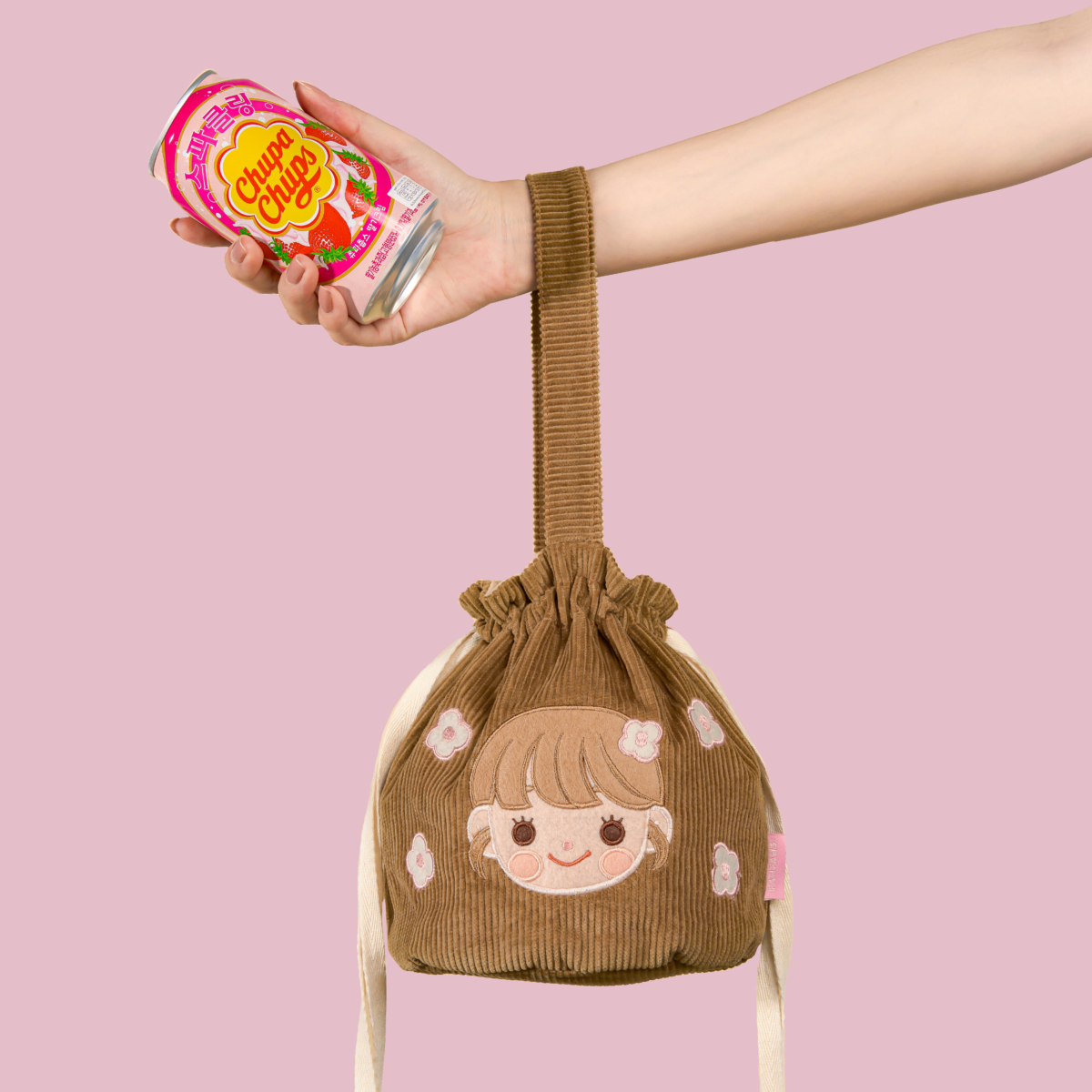 กระเป๋าผ้า ถุงหูรูด bucket bag: fahfahs ovaltine: preview 4