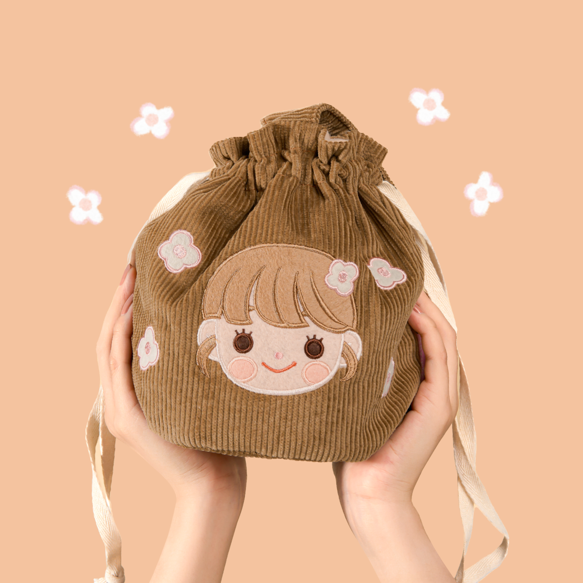 กระเป๋าผ้า ถุงหูรูด bucket bag: fahfahs ovaltine: preview 3