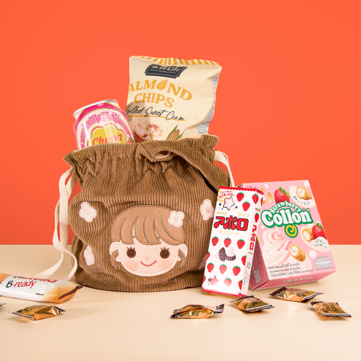 กระเป๋าผ้า ถุงหูรูด bucket bag: fahfahs ovaltine: picnic snack pack