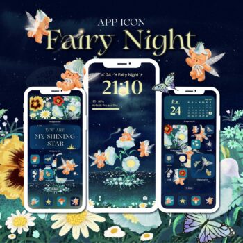 widget icon folder วอลเปเปอร์ไอโฟน wallpaper iphone pc ipad LALALHAUY fairy night collection Cover