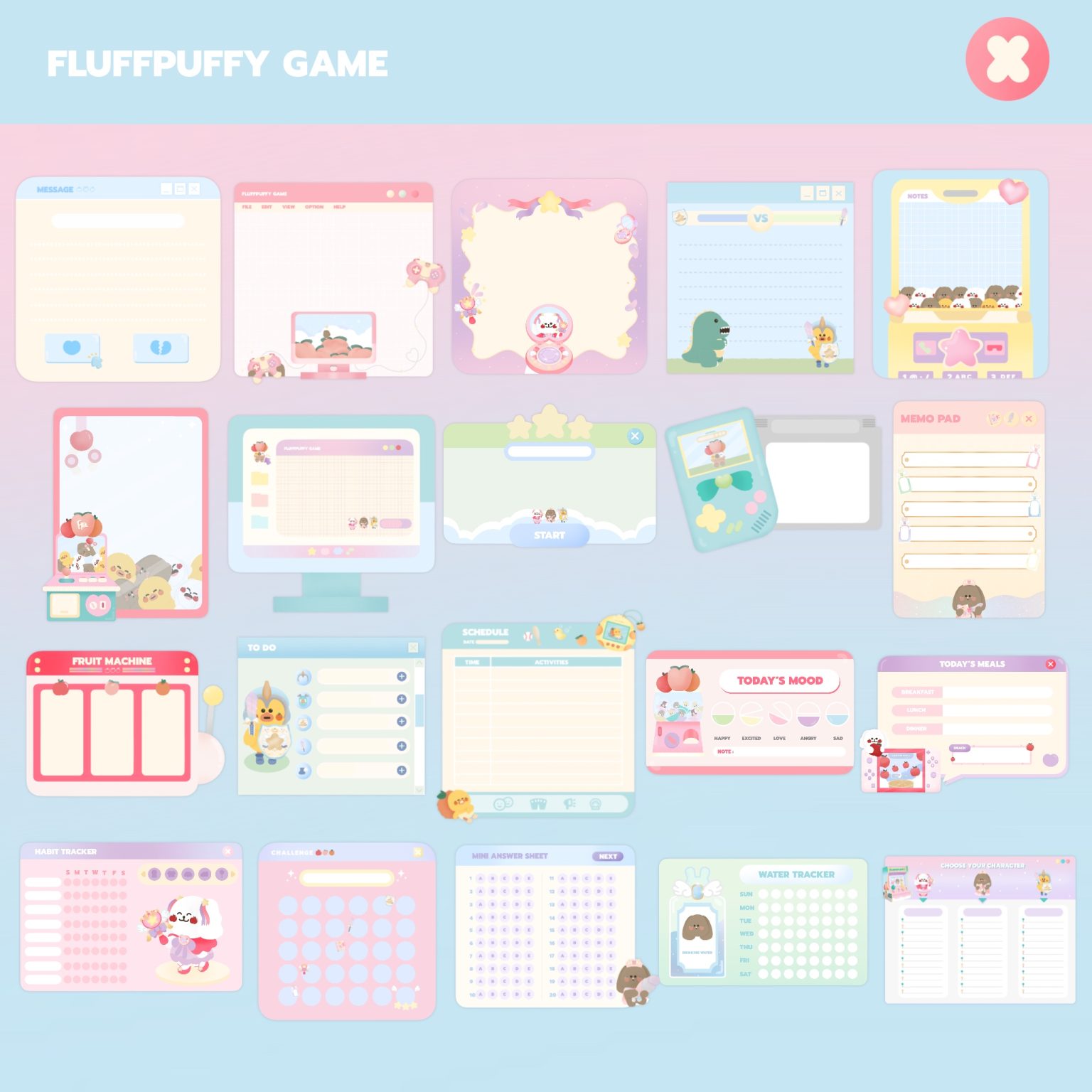 กระดาษโน๊ต memo pad digital notepad paper png: FLUFFPUFFY Game Preview