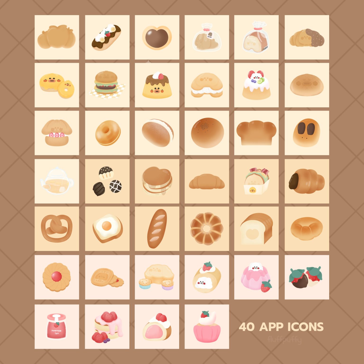 desktop pc mac icon folder wallpaper: FLUFFPUFFY Bakery: ไอคอน ตัวอย่าง