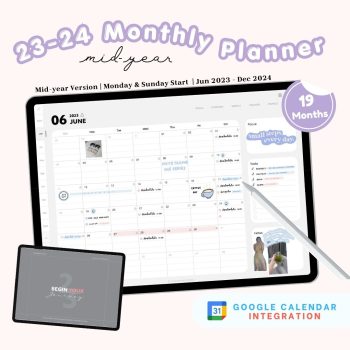 ONTHETABLE.FAC | DIGITAL PLANNER (23-24 Mid-Year Monthly Planner)