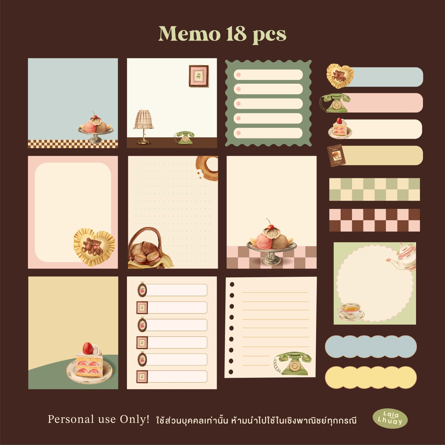 กระดาษโน๊ต memo pad digital notepad paper png: Lalalhauy Sweet Vintage Preview