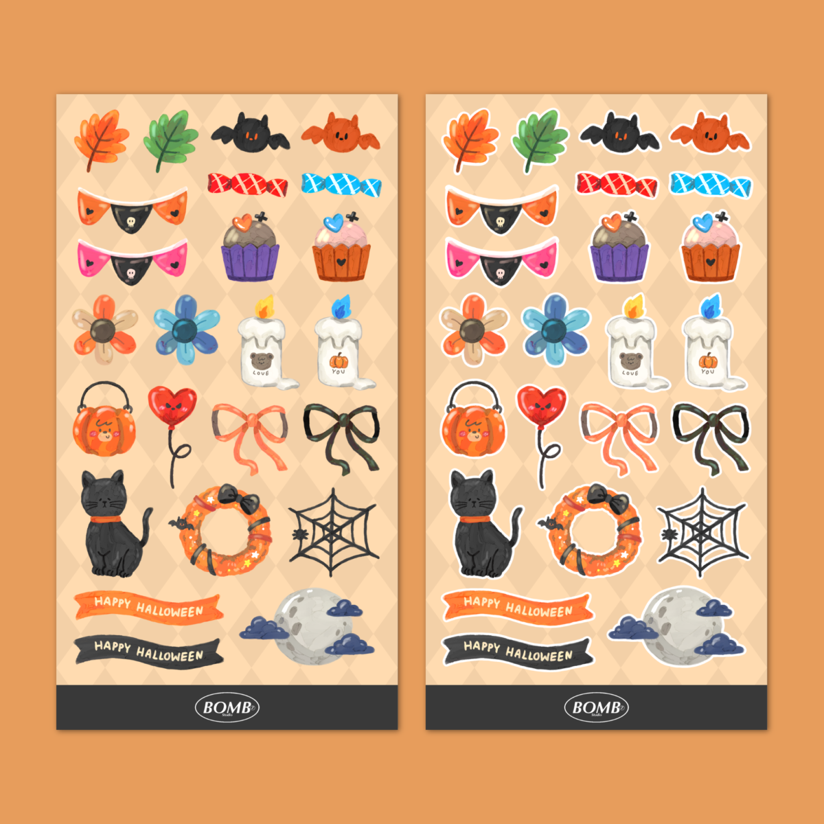 สติ๊กเกอร์ goodnotes png digital sticker: BOMBZSTUDIO boo halloween Preview 2