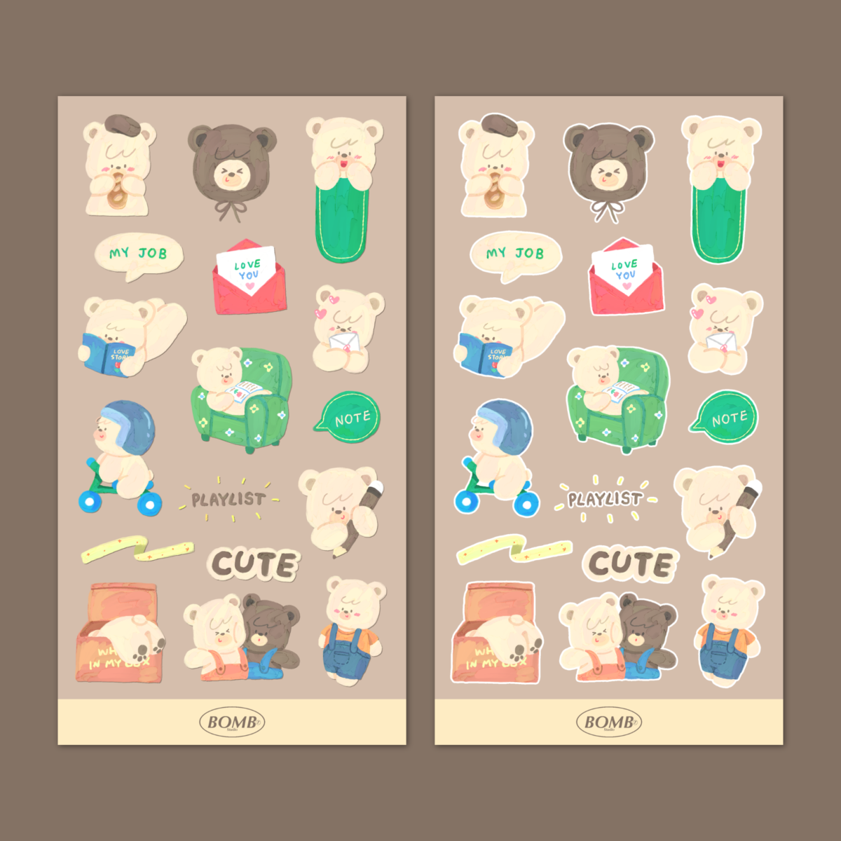 สติ๊กเกอร์ goodnotes png digital sticker: BOMBZSTUDIO bamb bear Preview