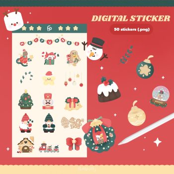 สติ๊กเกอร์ goodnotes png digital sticker: FLUFFPUFFY Christmas collection Cover