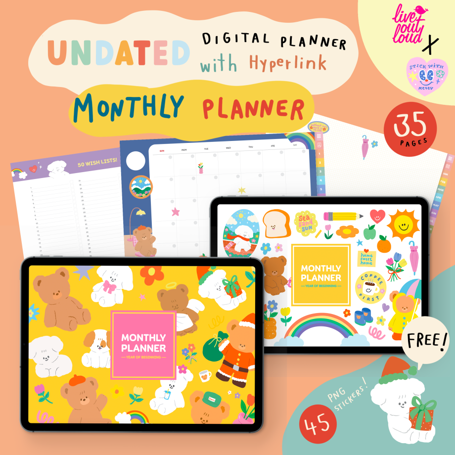 planner bujo planner planner 2024 digital planner 2024 planner digital planner 2024 digital planner goodnotes planner for goodnotes digital planner for ipad digital planner goodnote template study planner - LIVE OUT LOUD x STICKWITHME4EV digital planner 2024 (monthly)