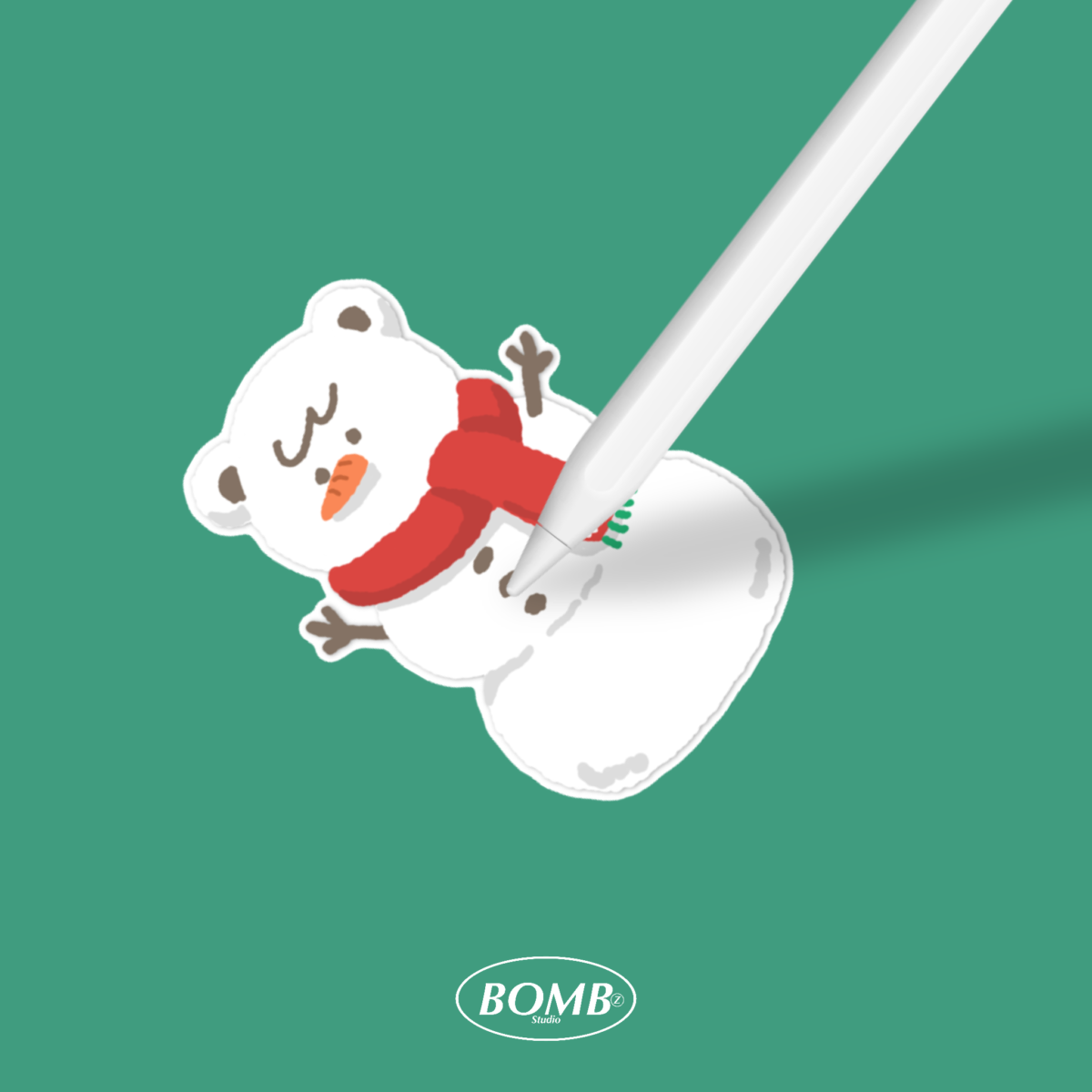 สติ๊กเกอร์ goodnotes png digital sticker: BOMBZSTUDIO bear bell Preview 2