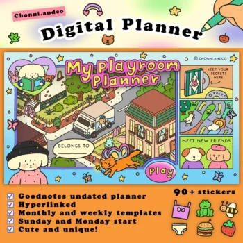 แพลนเนอร์ goodnote template 2024 digital planner: CHONNI.ANDCO my playroom Cover