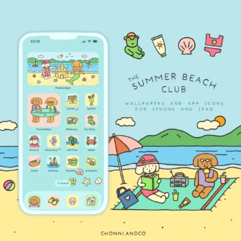 วอลเปเปอร์ไอโฟน ไอคอน วิดเจ็ต widget wallpaper iphone ipad: CHONNI.ANDCO the summer beach club Cover